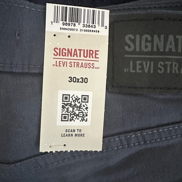 Signature by Levi Strauss Men's Chino Pants in Blue - Picture 10 of 10